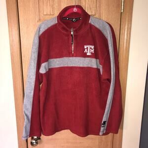 Vintage Starter Fleece Texas A & M 1/4 Zip Pullover Rare XL